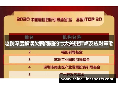 赵鹏深度解读欠薪问题的七大关键要点及应对策略